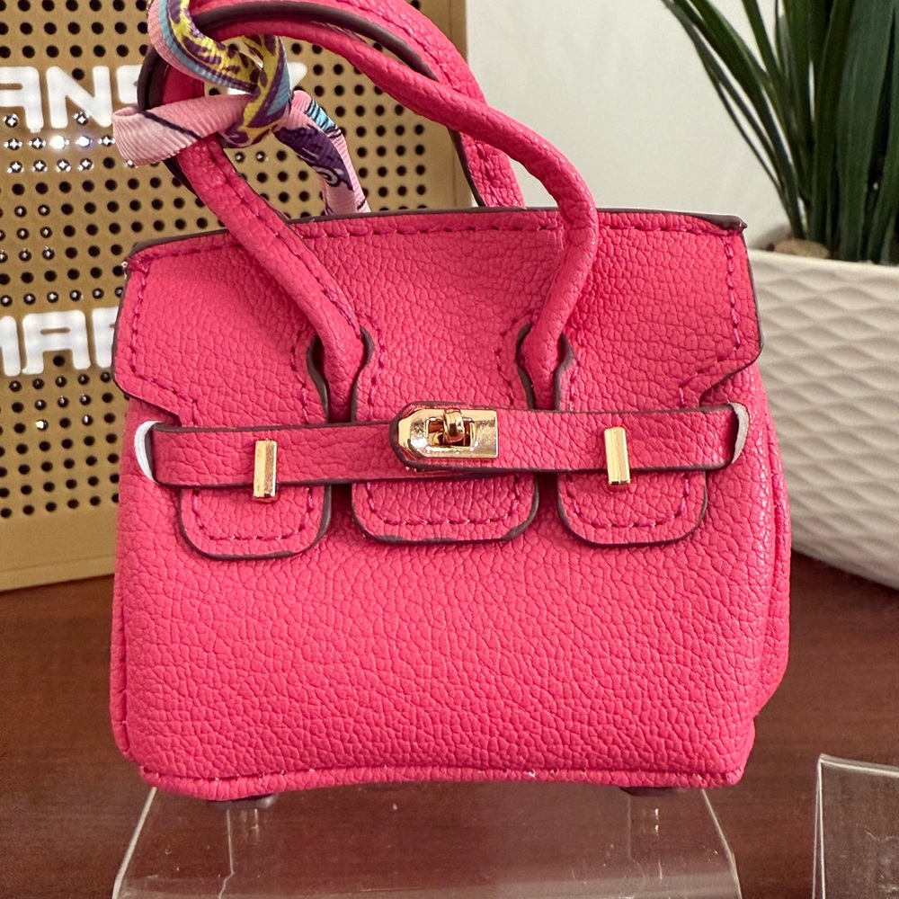 New designer Mini Handbag bag charm keychain -Red, Pink - Picture 5 of 10